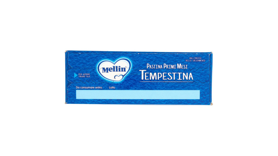 MELLIN Pastina 100% Naturale Tempestina con farina Grano Tenero 320 g
