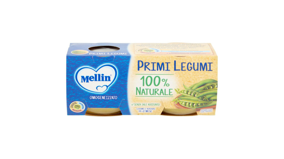 Mellin Primi Legumi 100% Naturale Omogeneizzato 2 x 80 g