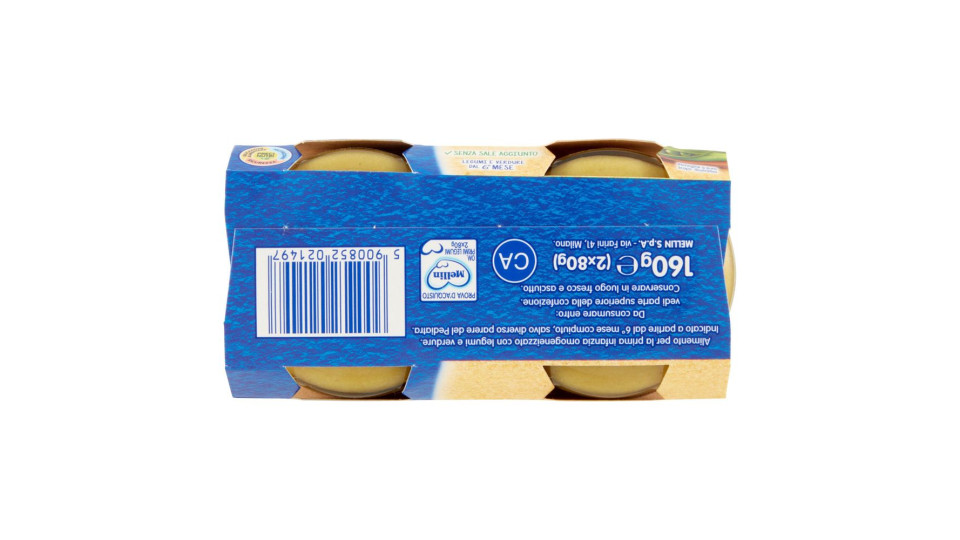 Mellin Primi Legumi 100% Naturale Omogeneizzato 2 x 80 g
