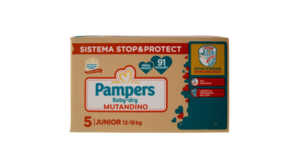 Pampers Baby-dry Mutandino Junior 90 pz