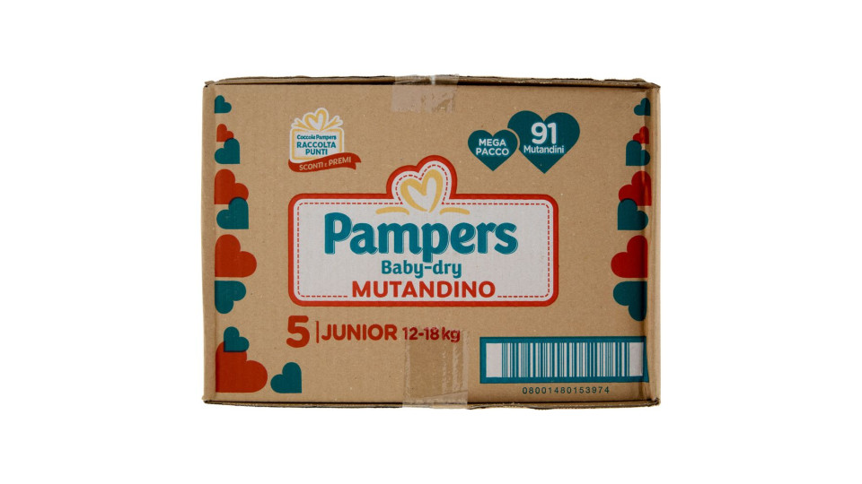 Pampers Baby-dry Mutandino Junior 90 pz
