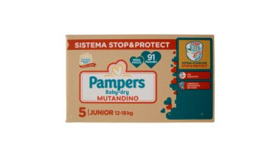 Pampers Baby-dry Mutandino Junior 90 pz