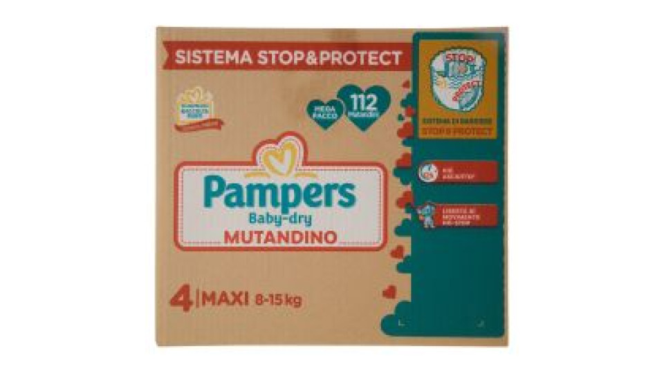 Pampers Baby-dry Mutandino Maxi 112 pz