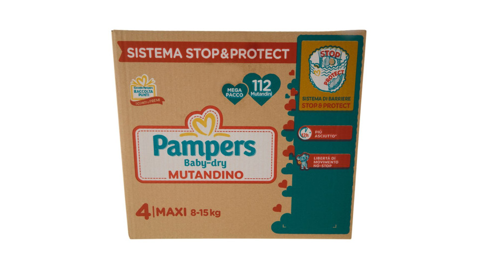 Pampers Baby-dry Mutandino Maxi 112 pz
