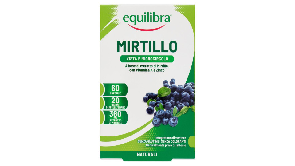 Equilibra Mirtillo Vista e Microcircolo 60 Capsule Vegetali 26 g