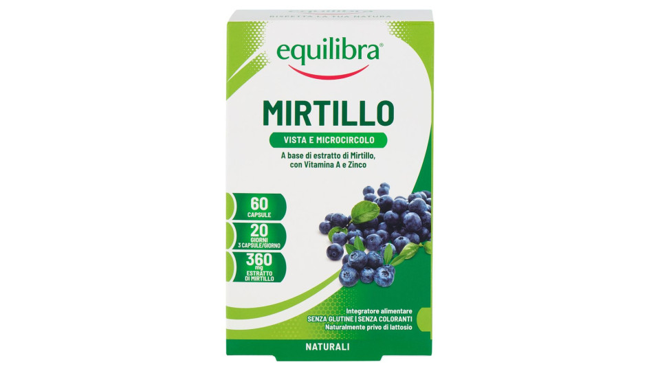 Equilibra Mirtillo Vista e Microcircolo 60 Capsule Vegetali 26 g