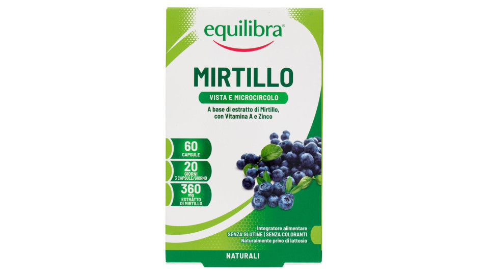 Equilibra Mirtillo Vista e Microcircolo 60 Capsule Vegetali 26 g