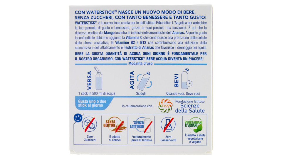 L'Angelica Waterstick Ananas e Mango Drenante 12 x 2 g