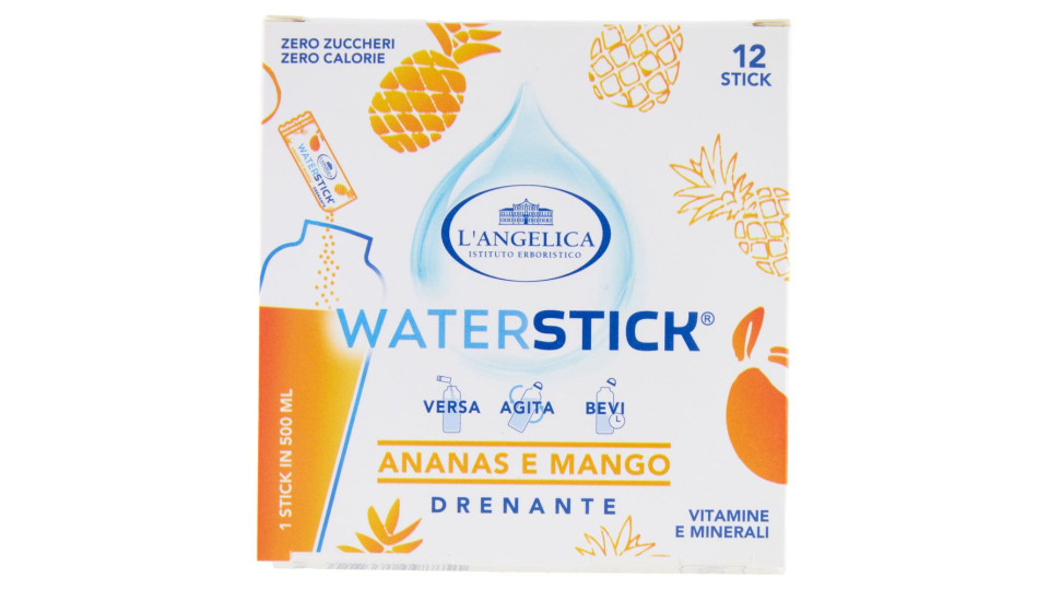 L'Angelica Waterstick Ananas e Mango Drenante 12 x 2 g