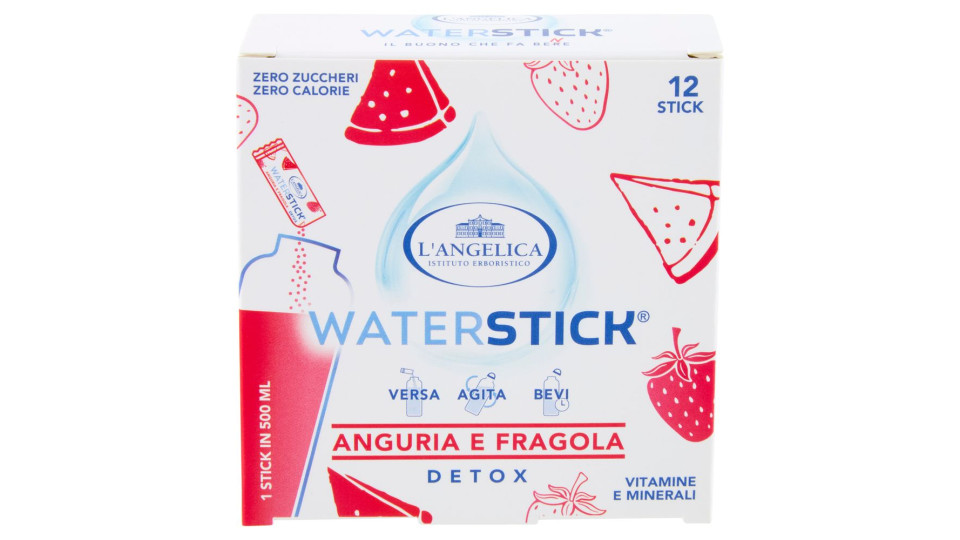 L'Angelica Waterstick Anguria e Fragola Detox 12 x 2 g