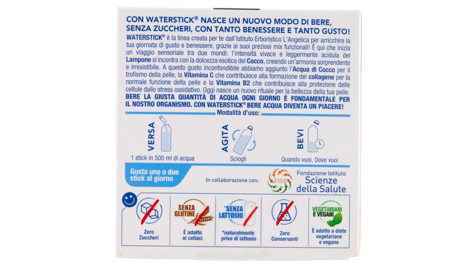 L'Angelica Waterstick Lampone e Cocco Beauty 12 x 2 g