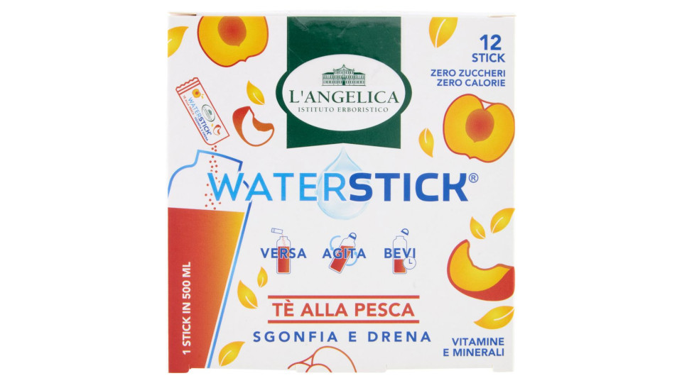 L'Angelica Waterstick Tè alla Pesca Sgonfia e Drena 12 x 2 g