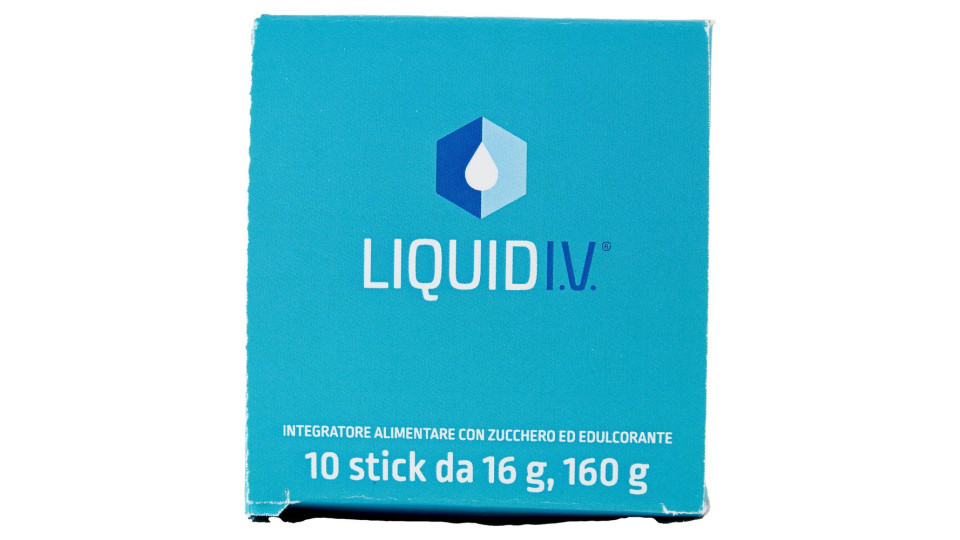 Liquid I.V. Hydration Multiplier Mix di Carboidrati ed Elettroliti in Polvere Lemon Lime 10 x 16 g