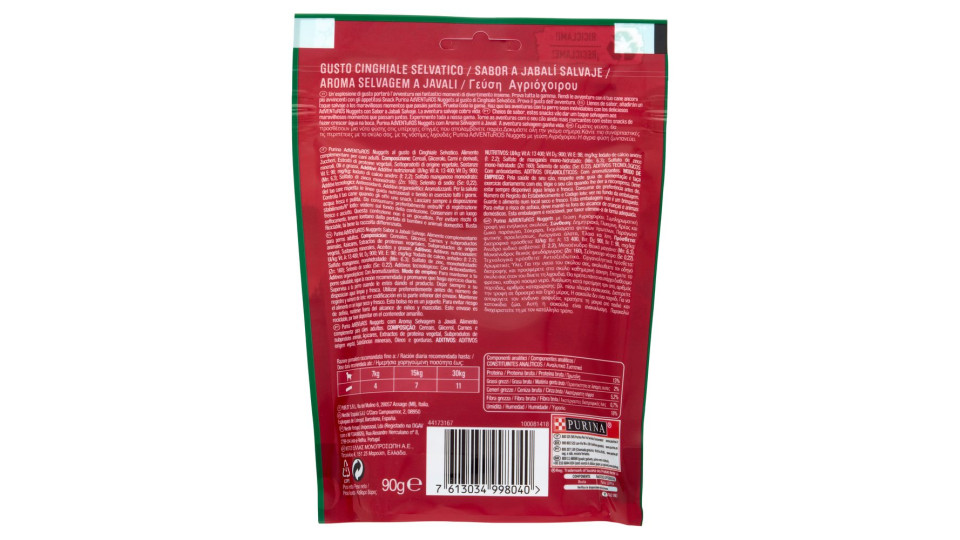 PURINA ADVENTUROS Nuggets Cinghiale Selvatico 90 g