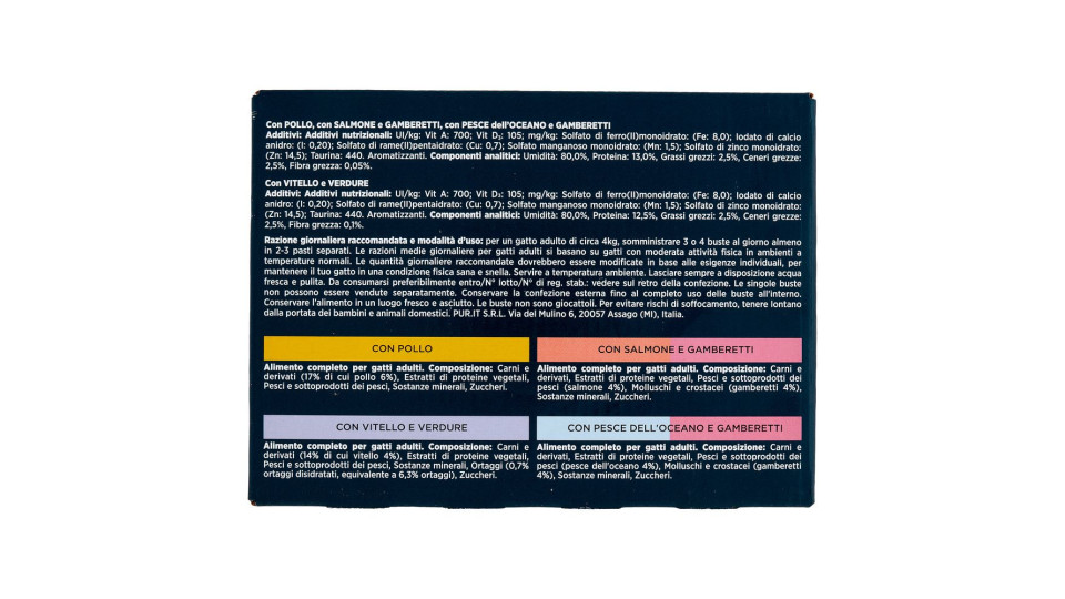 PURINA GOURMET Perle I Capolavori del Gusto Pollo, Vitello, Salmone, Pesce dell'Oceano 24x85g