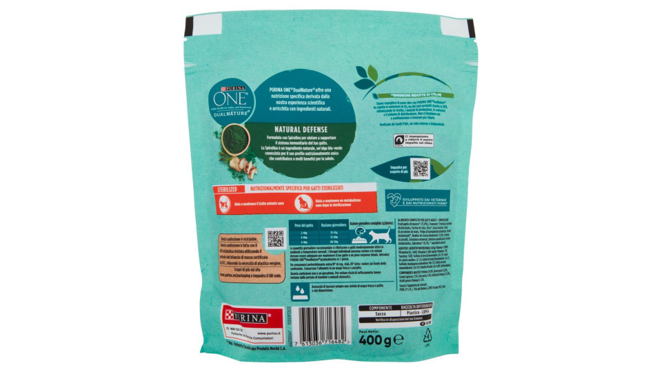 PURINA ONE DualNature Sterilizzato Manzo 400 g