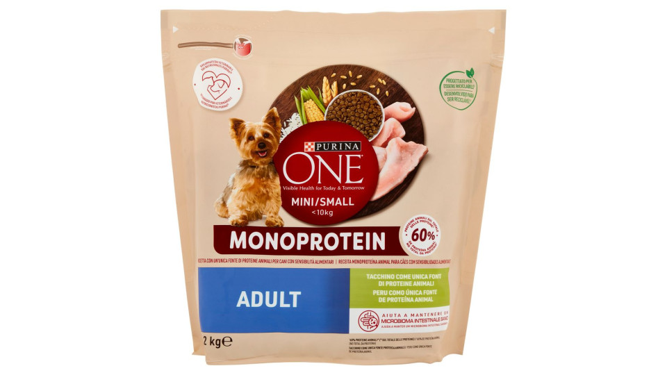 PURINA ONE Mini/Small Monoprotein Adult Tacchino 1,2 kg