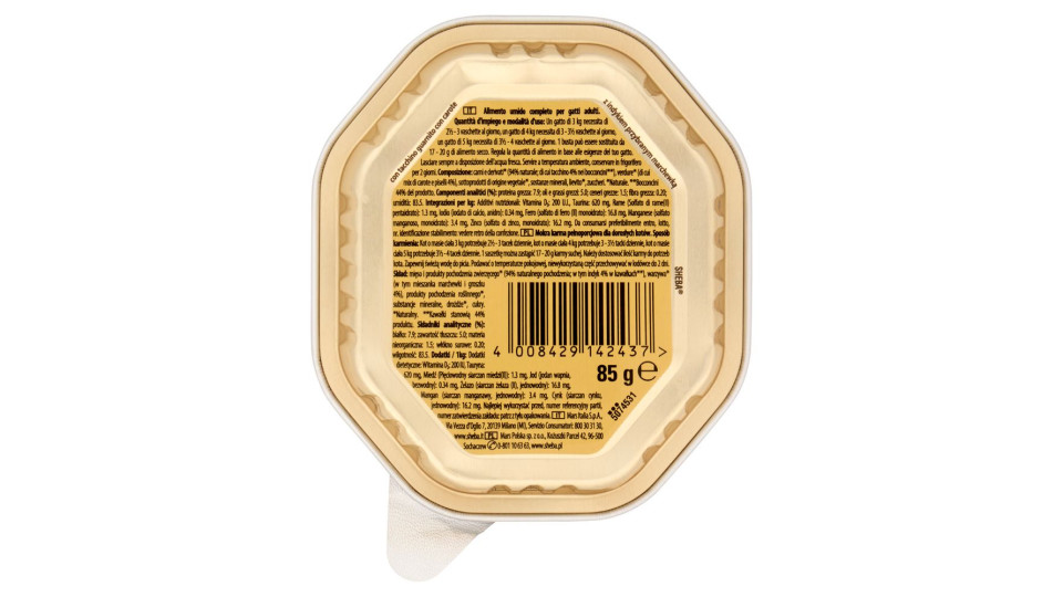 Sheba Nature's Collection in salsa cibo umido gatto con Tacchino guarnito con Carote 85g