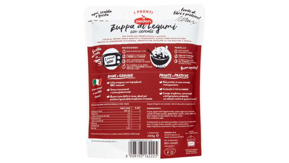 pedon I Pronti Zuppa di Legumi 300 g