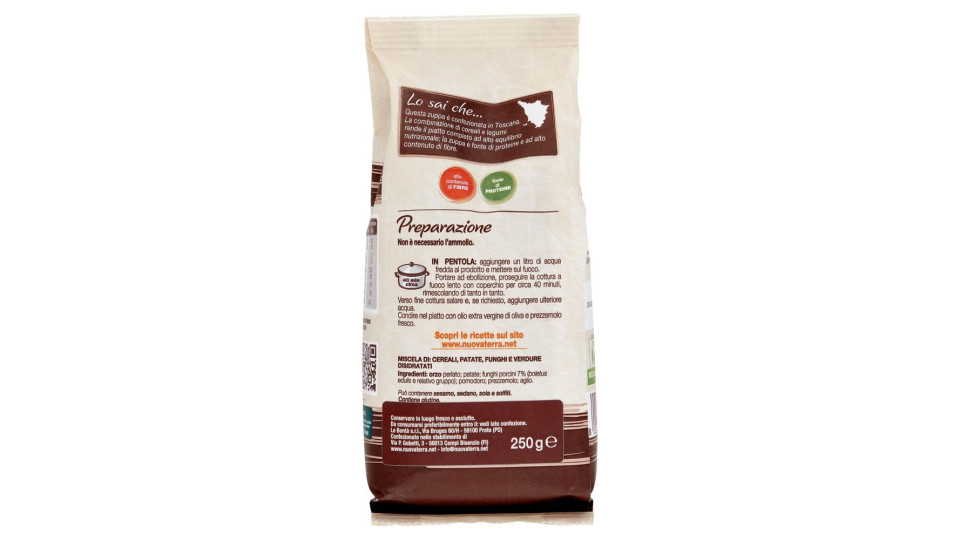 Nuova Terra La Tradizione Zuppa Montana con Funghi Porcini 250 g