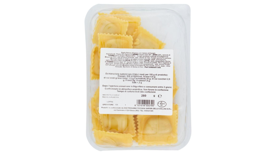 Pasta Piccinini Gourmet Ravioli con Funghi 250 g