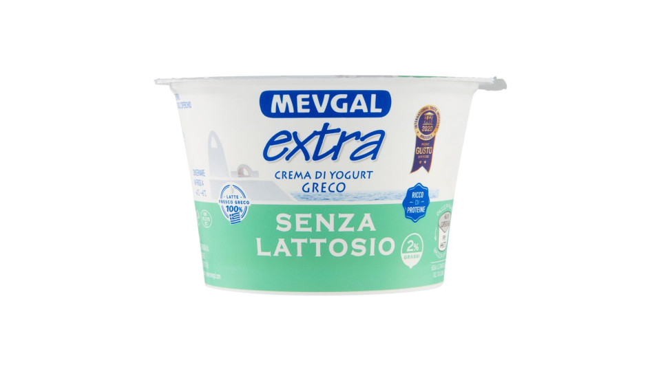 Mevgal extra Crema di Yogurt Greco Senza Lattosio 2% Grassi 150 g