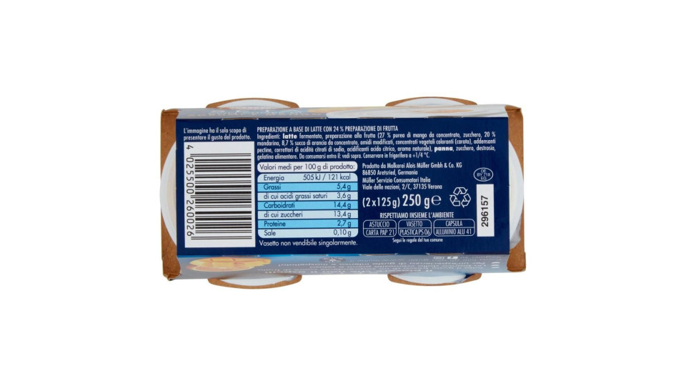 müller Bianco Seta con Cuore di Agrumi e Mango 2 x 125 g