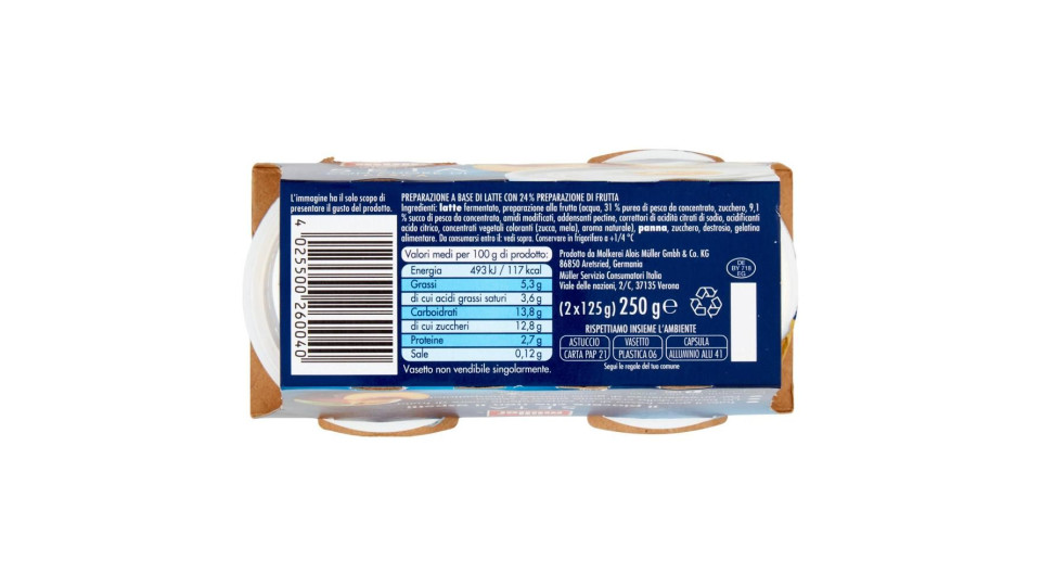 müller Bianco Seta con Cuore di Pesca 2 x 125 g