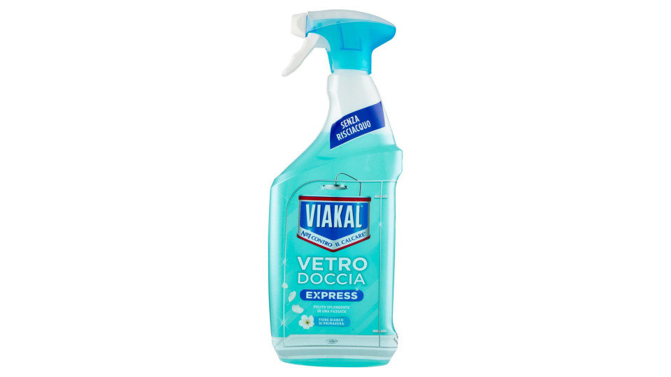 Viakal Vetro Doccia Express Fiore Bianco di Primavera 720 ml