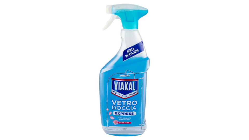 Viakal Vetro Doccia Express Fiori Eleganti 720 ml