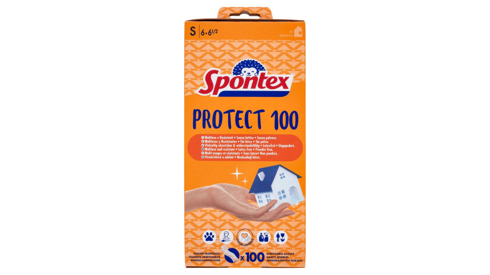 Spontex Guanti Usa&Getta Protect 100 tg S
