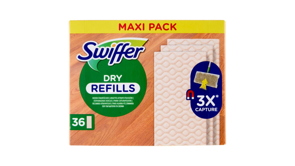 Swiffer Panni Catturapolvere per Scopa Swiffer Legno & Parquet - Ricarica 36 Panni