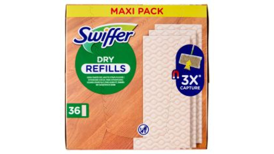 Swiffer Panni Catturapolvere per Scopa Swiffer Legno & Parquet - Ricarica 36 Panni