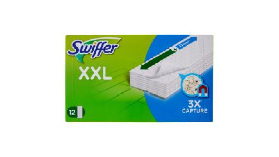Swiffer XXL Panni Catturapolvere per Scopa Swiffer - Ricarica 12 Panni