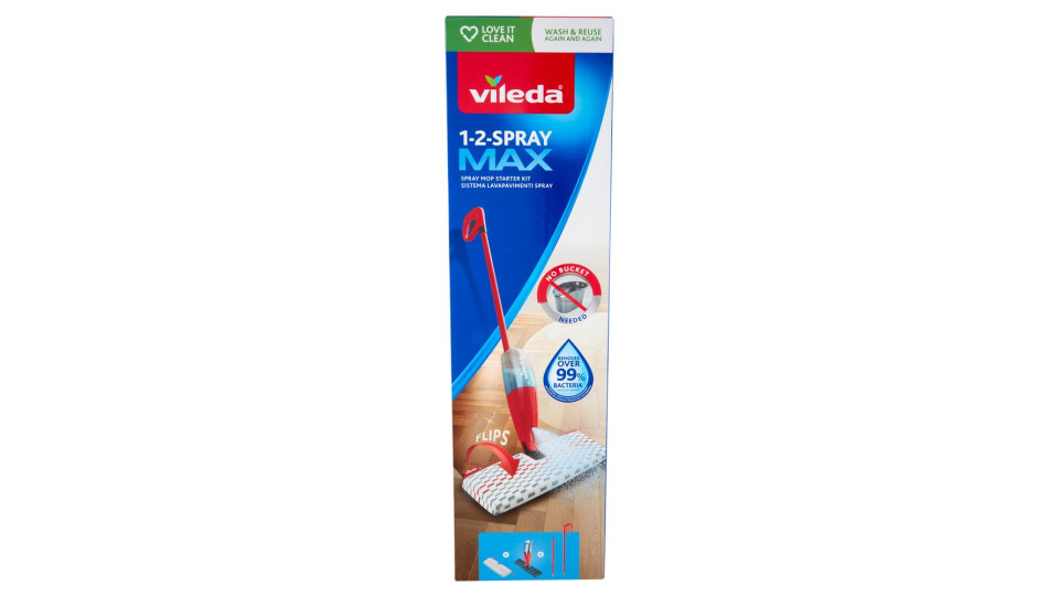 Vileda 1-2-Spray Max Sistema Lavapavimenti Spray