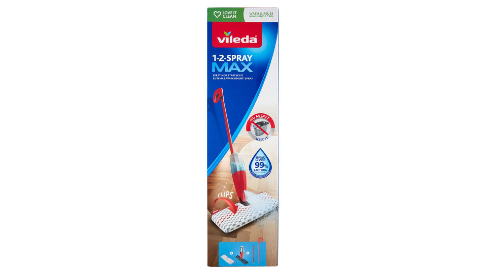 Vileda 1-2-Spray Max Sistema Lavapavimenti Spray