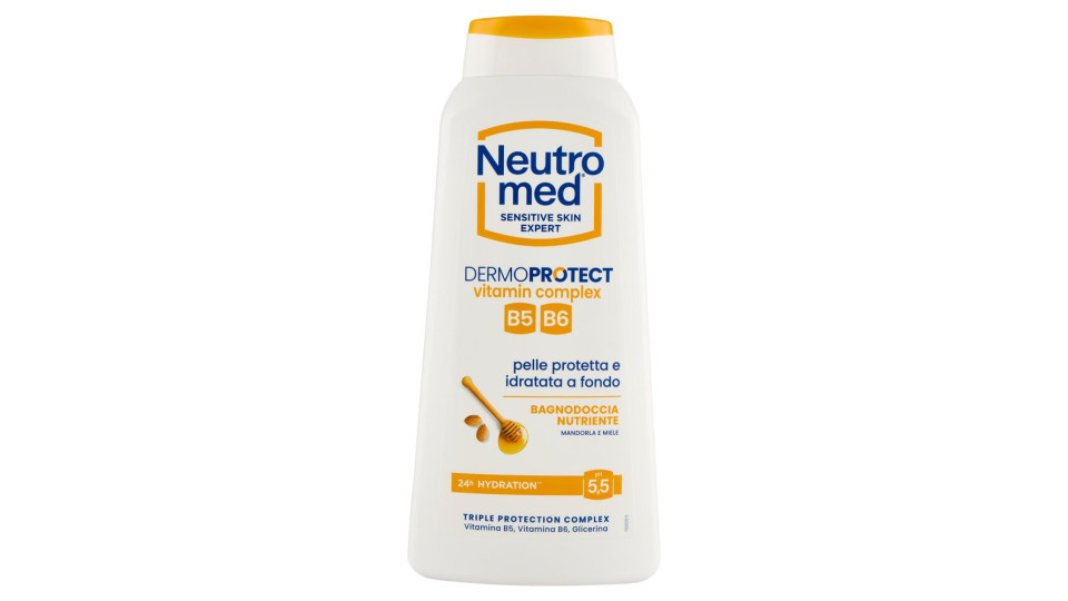 Neutromed Dermoprotect vitamin complex Bagnodoccia Nutriente Mandorla e Miele pH 5,5 600 ml