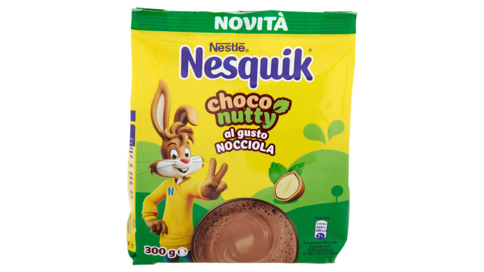 NESQUIK Choconutty gusto Nocciola Preparato per Bevanda con Cacao Solubile Sacchetto 300g
