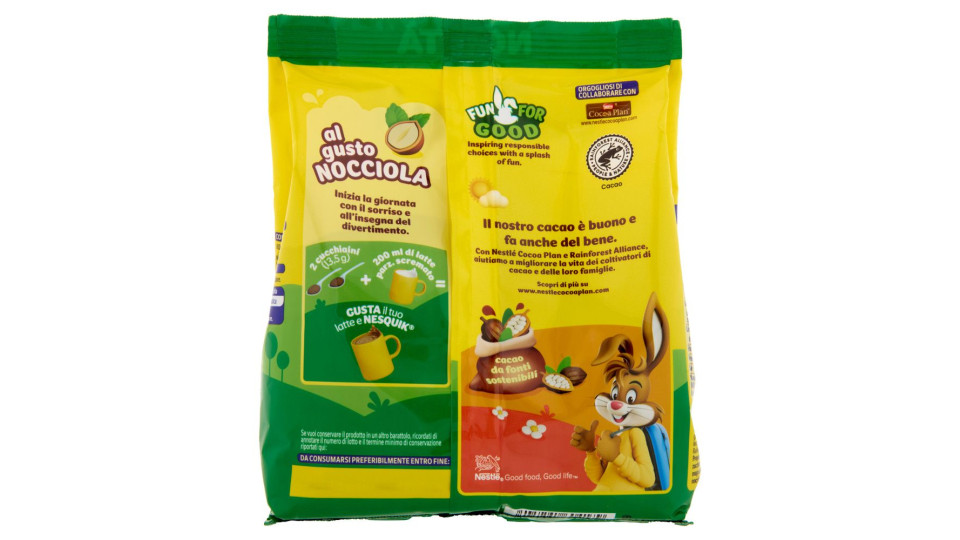 NESQUIK Choconutty gusto Nocciola Preparato per Bevanda con Cacao Solubile Sacchetto 300g