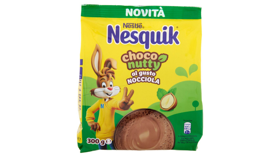 NESQUIK Choconutty gusto Nocciola Preparato per Bevanda con Cacao Solubile Sacchetto 300g