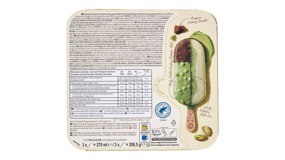 Magnum Signature La~Pistache 3 x 69,5 g