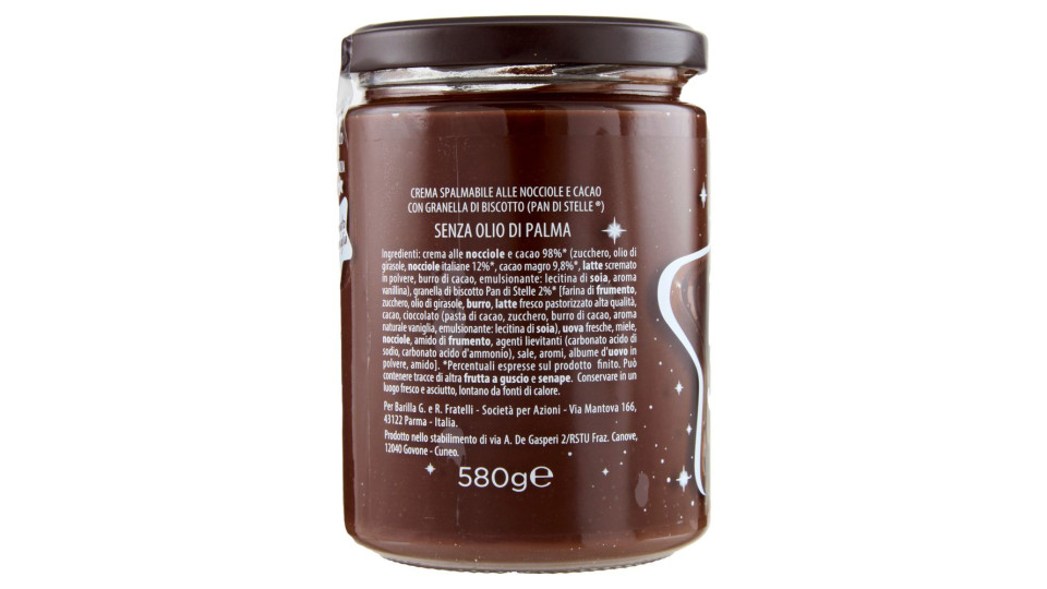 Pan di Stelle Crema al Cacao Nocciole e Granella di Biscotto 580g