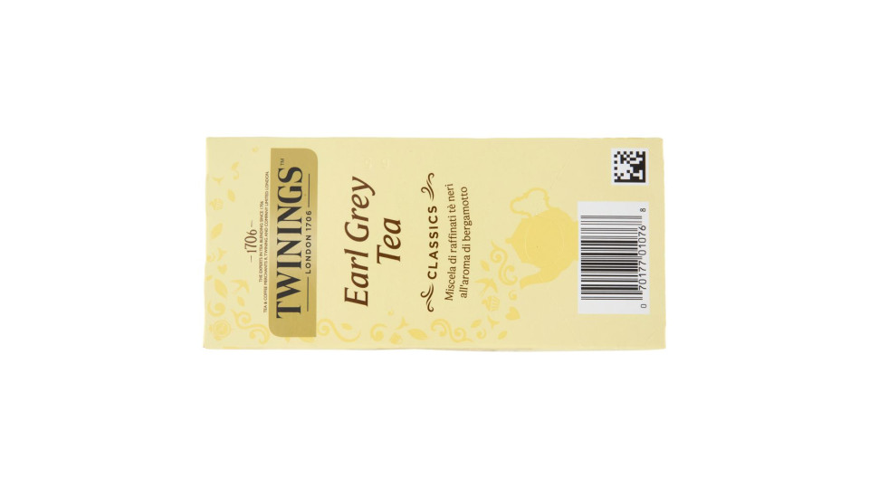 Twinings Earl Grey Tè Nero al sapore di Bergamotto 25 filtri + 1 omaggio The 52 g