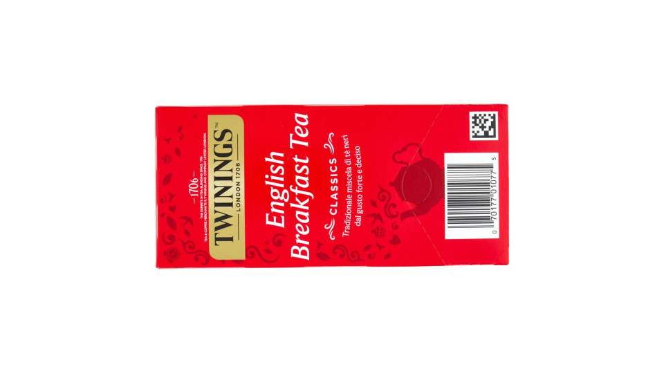 Twinings English Breakfast Tea Tè Nero 25 filtri +1 omaggio The 52 g