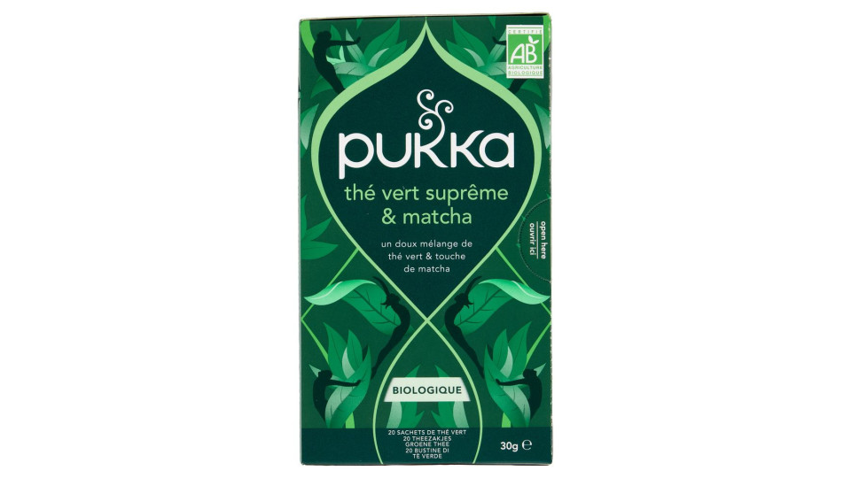 pukka supreme matcha green Organic 20 Bustine di Tè Verde 30 g