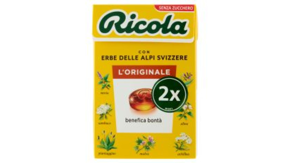 Ricola l'Originale Senza Zucchero 2 x 50 g