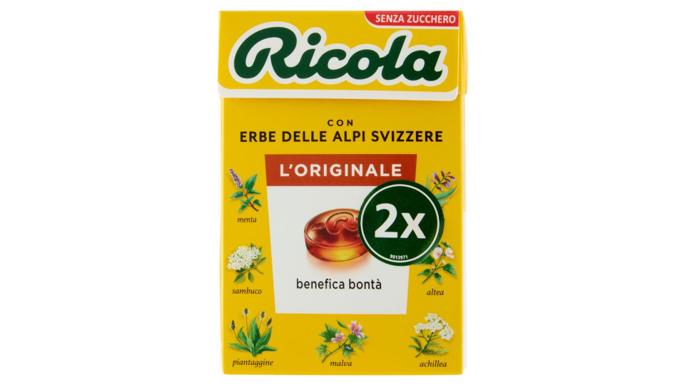 Ricola l'Originale Senza Zucchero 2 x 50 g