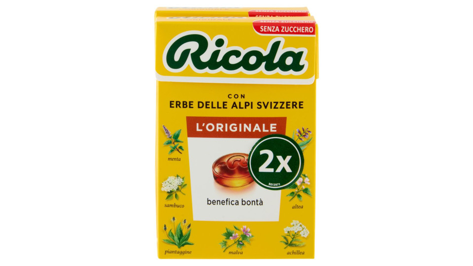 Ricola l'Originale Senza Zucchero 2 x 50 g
