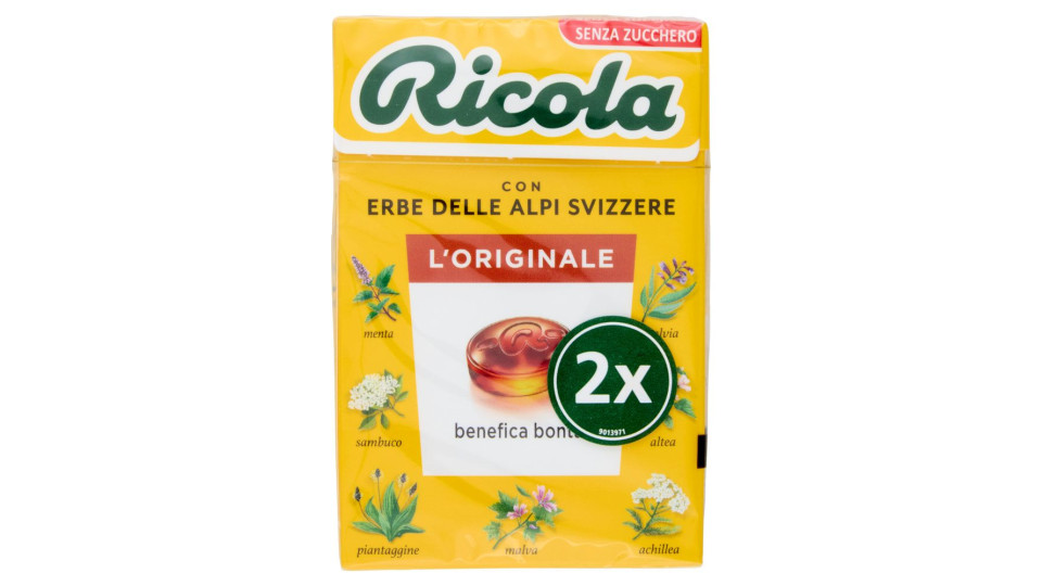 Ricola l'Originale Senza Zucchero 2 x 50 g