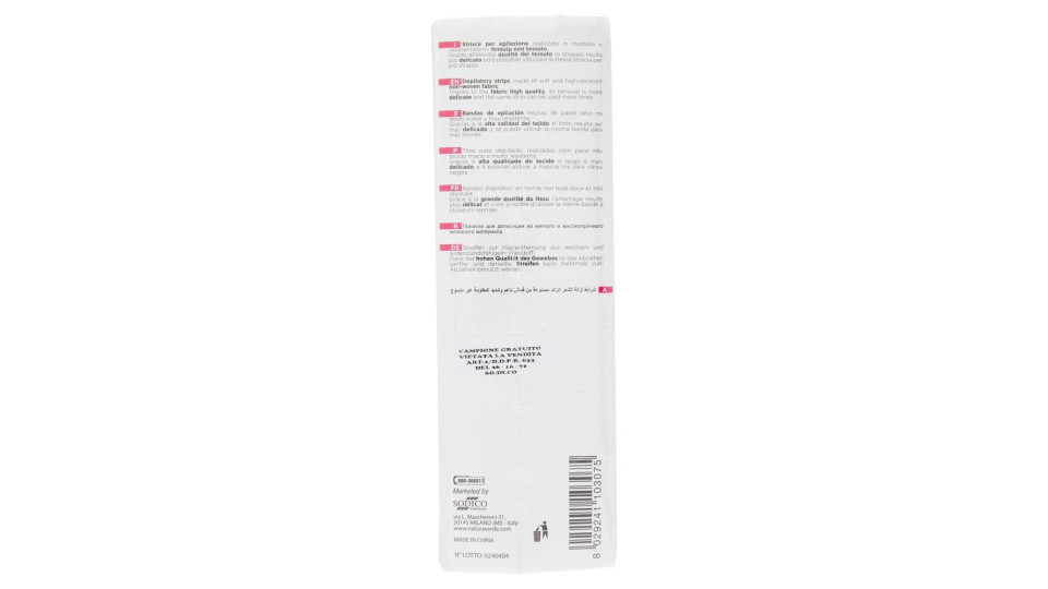 Naturaverde Pro Strisce per Epilazione in Tessuto Non Tessuto 100 pz